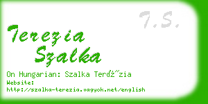 terezia szalka business card